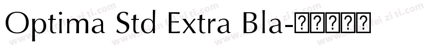 Optima Std Extra Bla字体转换
